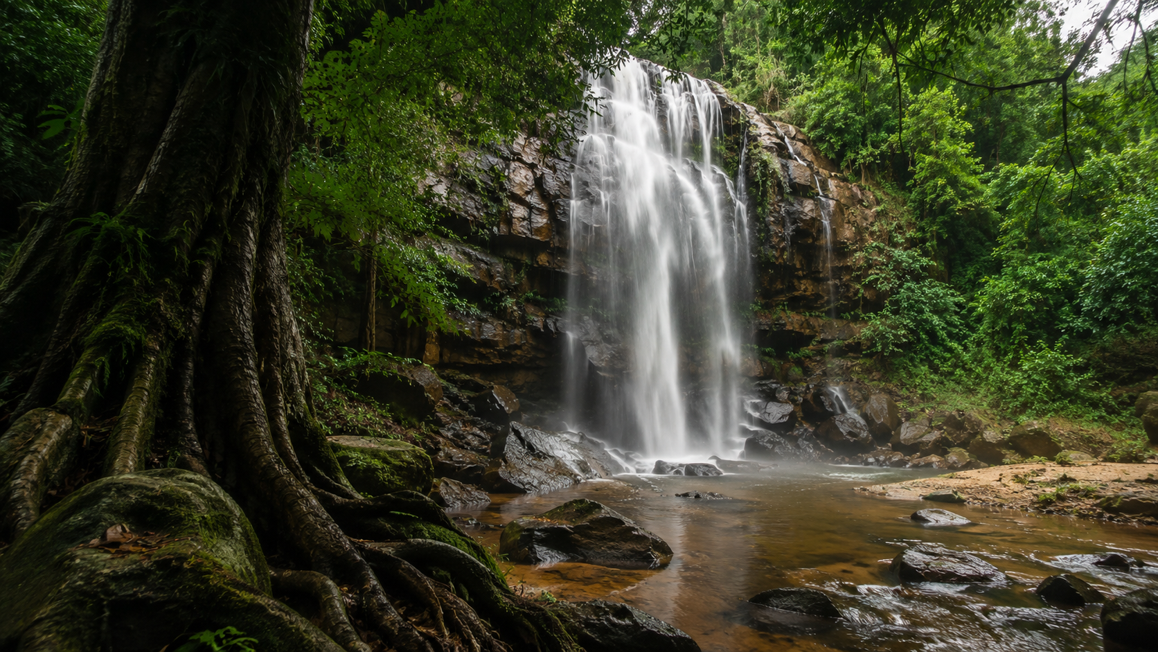 Wodospad Sheldrick Falls w Shimba Hills w Kenii