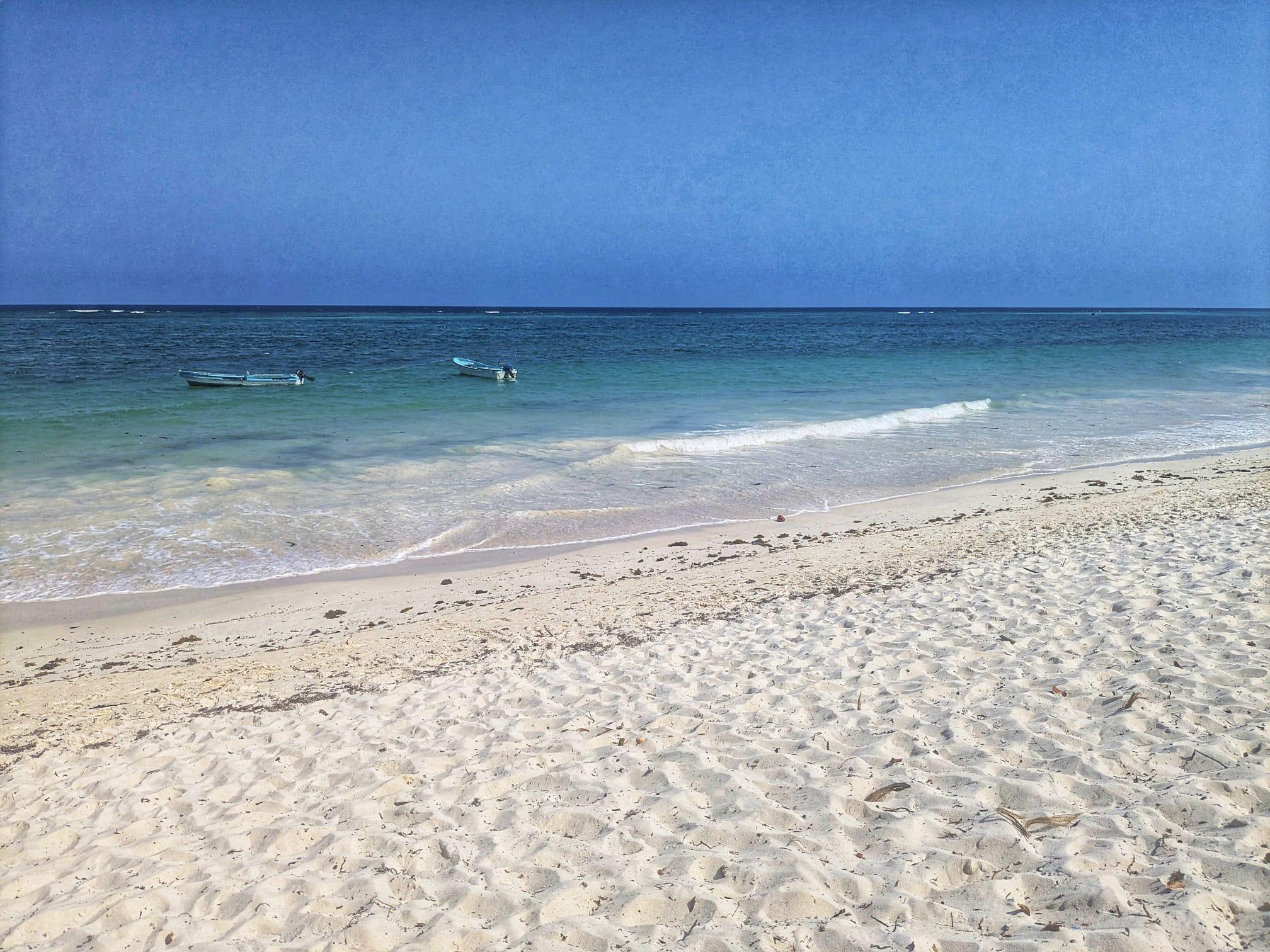 Piaszczysta plaża na Wasini Island w Kenii